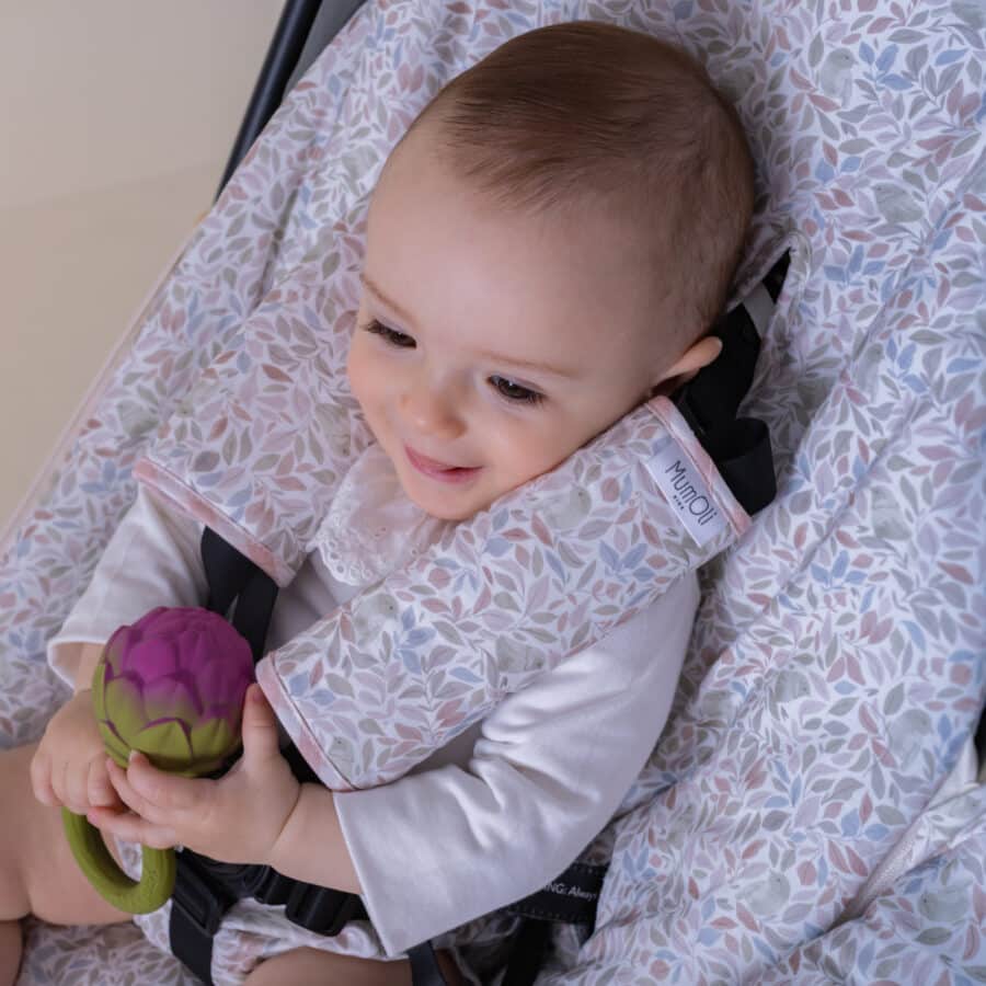 Protector de tirantes Nido Rosa reversibles