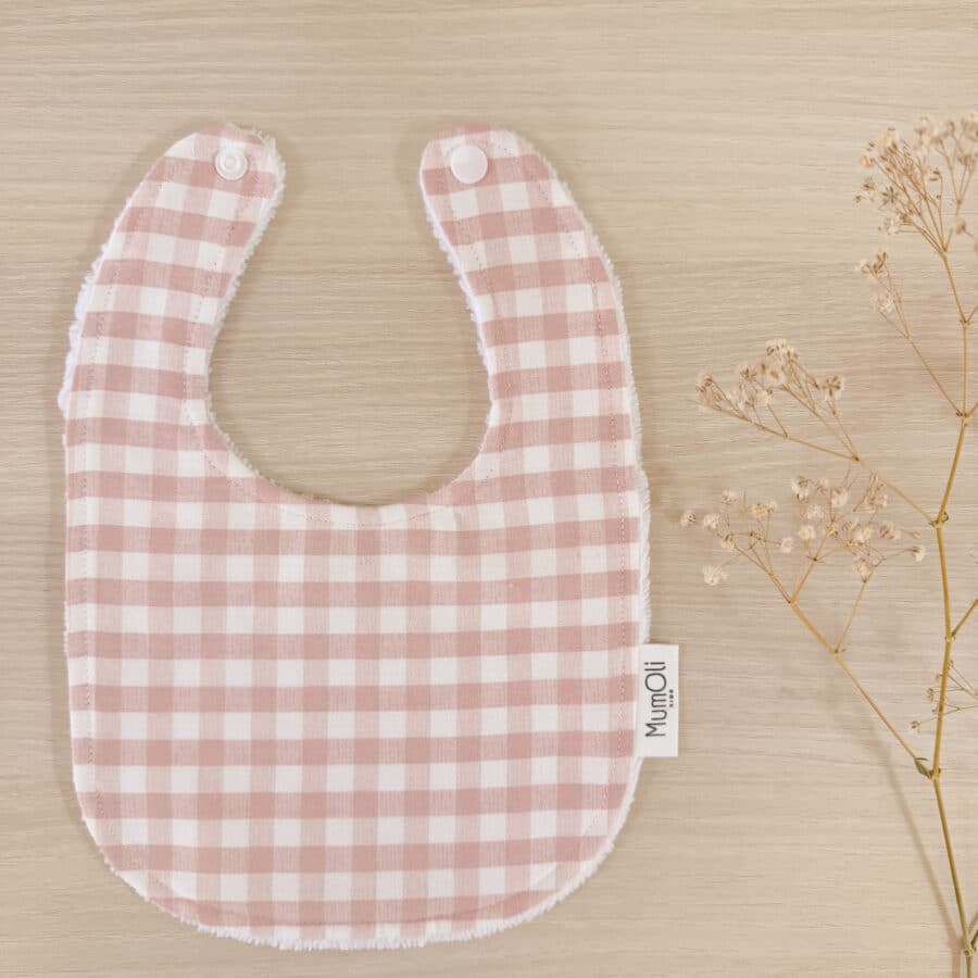 Babero Nido Vichy Rosa