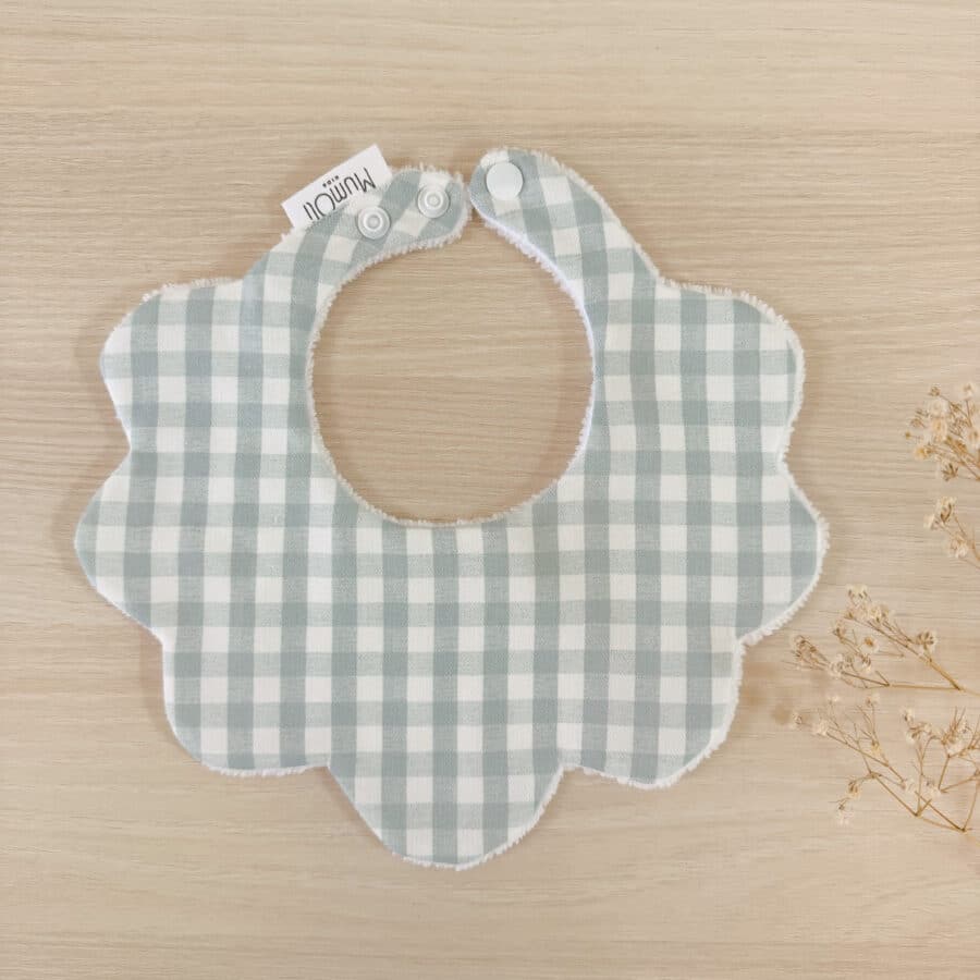 Babero ondas Nido Vichy Verde