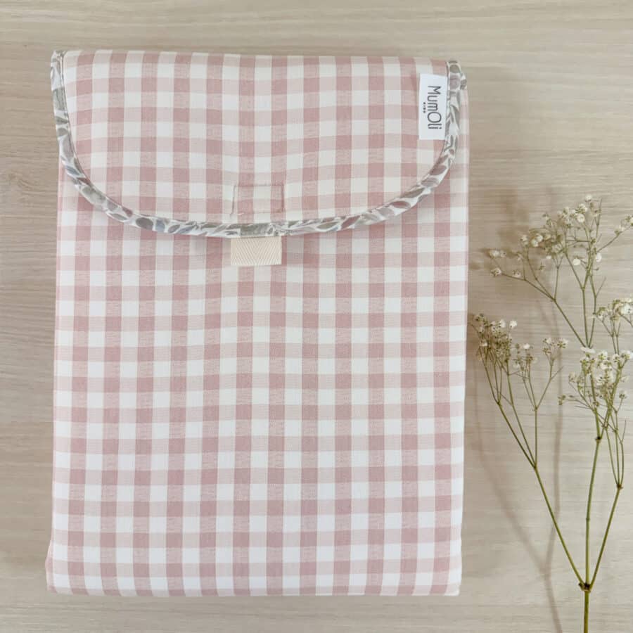 Cambiador con bolsillos Nido Vichy Rosa